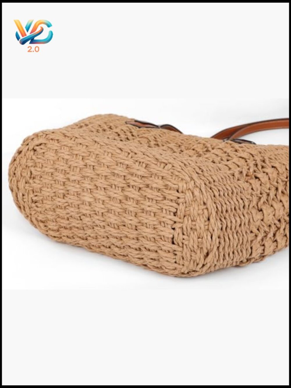 Straw Tote Bag Woven Shoulder Handbag Summer Beach Travel Large Capacity Top - Picture 7 of 7